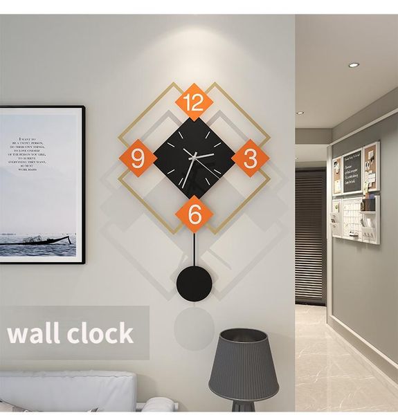 wall clocks living room clock nordic style home wall-mounted large high-end hangings creative watch 42x61 cm
wall clocks living room clock nordic style home wall-mounted large high-end hangings creative watch 42x61 cm