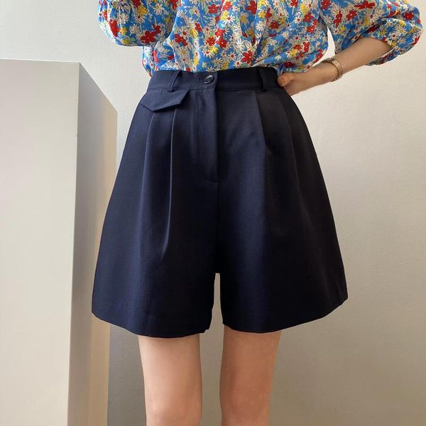 women's shorts summer with high waist female loose temperament classic office wide women, White;black
women's shorts summer with high waist female loose temperament classic office wide women, White;black