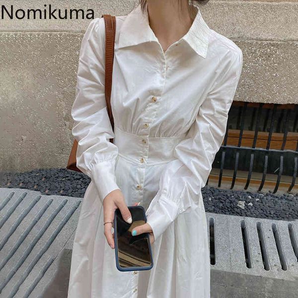 nomikuma korean spring elegant women blouse dress long sleeve buttons turn-down collar dresses new slim waist vestido 6e261 210427, Black;gray
nomikuma korean spring elegant women blouse dress long sleeve buttons turn-down collar dresses new slim waist vestido 6e261 210427, Black;gray