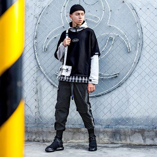 men's pants pockets harem cargo harajuku hip hop streetwear trousers sweatpant casual hipster men baggy tatical long winter punk, Black
men's pants pockets harem cargo harajuku hip hop streetwear trousers sweatpant casual hipster men baggy tatical long winter punk, Black
