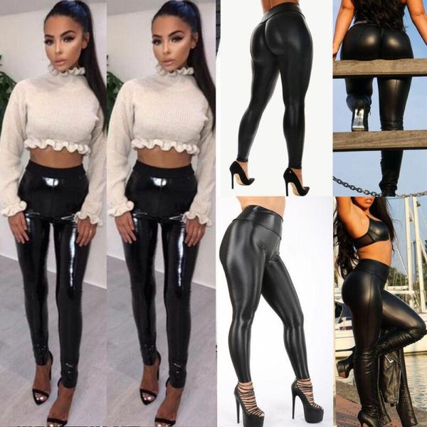 women's pants & capris ladies shiny pvc high waist black wet look skinny disco pencil leggins plain trousers, Black;white
women's pants & capris ladies shiny pvc high waist black wet look skinny disco pencil leggins plain trousers, Black;white