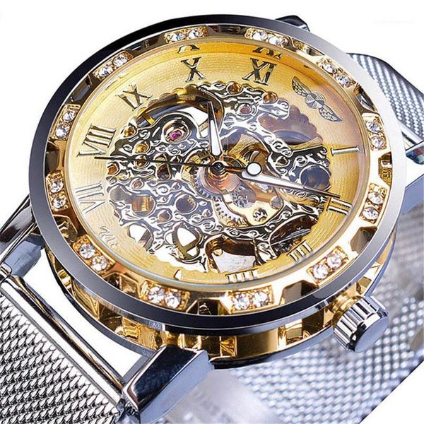 wristwatches fashion hollow men's mechanical watch casual business simple rhinestone mesh belt student relojes para hombre, Slivery;brown
wristwatches fashion hollow men's mechanical watch casual business simple rhinestone mesh belt student relojes para hombre, Slivery;brown