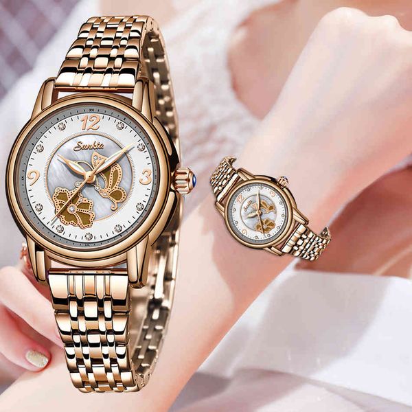 sunkta elegant ladies watches women luxury brand wrist watch woman stainless steel band female dress clock relogio feminino 210517, Slivery;brown
sunkta elegant ladies watches women luxury brand wrist watch woman stainless steel band female dress clock relogio feminino 210517, Slivery;brown