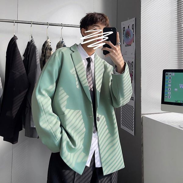 men's suits & blazers chic loose one button jacket england style plus size coat outwear, White;black
men's suits & blazers chic loose one button jacket england style plus size coat outwear, White;black