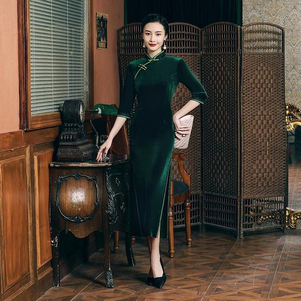 ethnic clothing 2021 velour qipao chinese style slim cheongsam lady evening party dress gown plus size 3xl 4xl mandarin collar vestidos, Red
ethnic clothing 2021 velour qipao chinese style slim cheongsam lady evening party dress gown plus size 3xl 4xl mandarin collar vestidos, Red