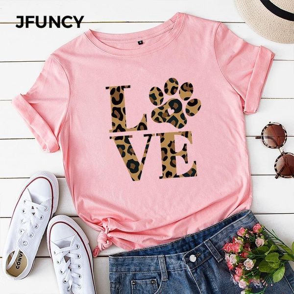 women's t-shirt jfuncy plus size summer t shirt love leopard print women tshirt casual korean style graphic hip hop female tees, White
women's t-shirt jfuncy plus size summer t shirt love leopard print women tshirt casual korean style graphic hip hop female tees, White
