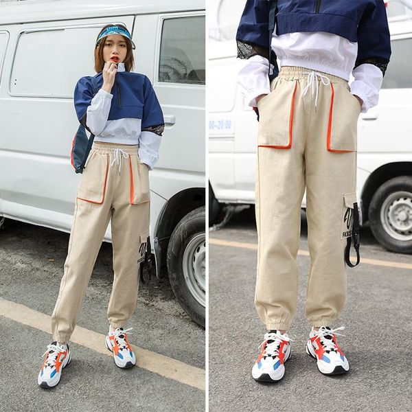 women's pants & capris 2021 big pocket sweatpants women elastic waist drawstring casual clothes harajuku student boyfriend, Black;white
women's pants & capris 2021 big pocket sweatpants women elastic waist drawstring casual clothes harajuku student boyfriend, Black;white