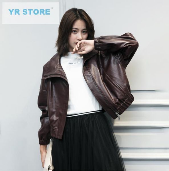 women's leather & faux yr.fashion ladies genuine jackets.chic ,trendy ,vintage,sheepskin, jackets s0qm, Black
women's leather & faux yr.fashion ladies genuine jackets.chic ,trendy ,vintage,sheepskin, jackets s0qm, Black