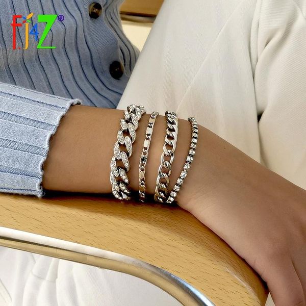 link, chain f.j4z 2021 trend bacelets for women fashion punk curb chain+rhinestone bracelet lady rock bangle party jewelry, Black
link, chain f.j4z 2021 trend bacelets for women fashion punk curb chain+rhinestone bracelet lady rock bangle party jewelry, Black