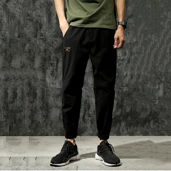 men's pants 2021 summer elastic ankle-length casual washed harem loose lightweight large size solid color pencil trousers, Black
men's pants 2021 summer elastic ankle-length casual washed harem loose lightweight large size solid color pencil trousers, Black