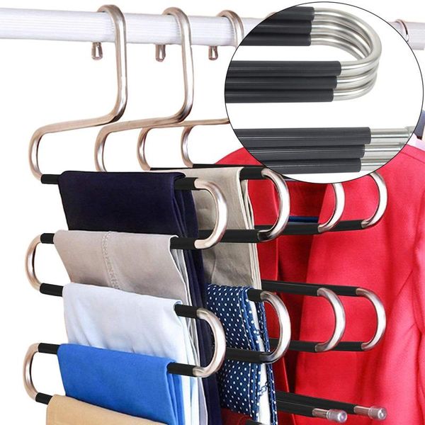 hangers & racks s-shape pants multi functional stainless steel trousers clothes wardrobe organizer accessories
hangers & racks s-shape pants multi functional stainless steel trousers clothes wardrobe organizer accessories