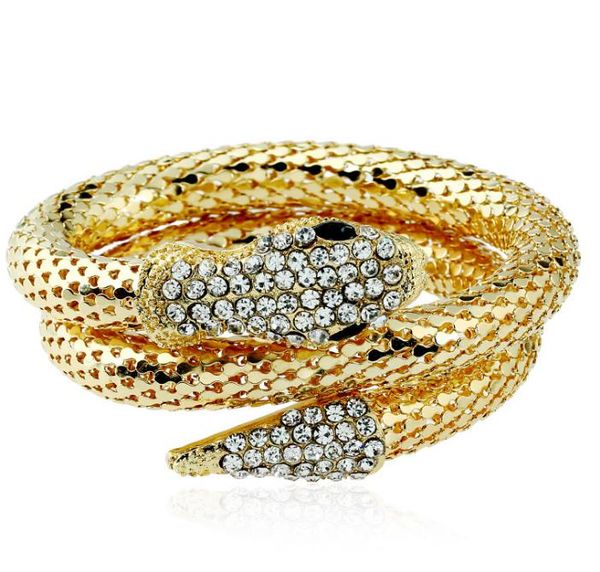 2021 new arrival vintage punk rhinestone curved stretch cuff bracelets & bangles retro snake bracelet for women classic jewelry, Golden;silver
2021 new arrival vintage punk rhinestone curved stretch cuff bracelets & bangles retro snake bracelet for women classic jewelry, Golden;silver