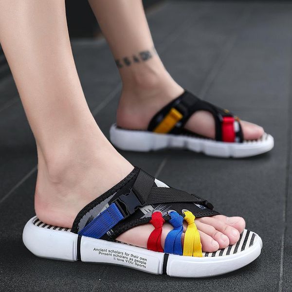 slippers fashion men summer flat casual beach flip flops sandals plus size colorful non-slip wear-resistant home shoes, Black
slippers fashion men summer flat casual beach flip flops sandals plus size colorful non-slip wear-resistant home shoes, Black