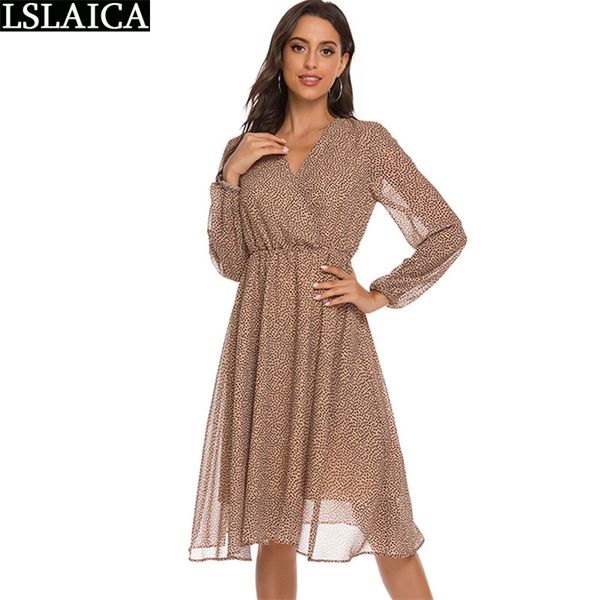 dress women summer long sleeve polka dot print deep v neck female plus size elegance fashion casual party 210515, Black;gray
dress women summer long sleeve polka dot print deep v neck female plus size elegance fashion casual party 210515, Black;gray