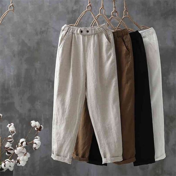 cotton linen pants women spring summer ankle-length trousers female elastic waist casual loose solid harem plus size 210925, Black;white
cotton linen pants women spring summer ankle-length trousers female elastic waist casual loose solid harem plus size 210925, Black;white