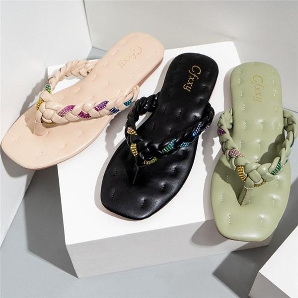 square toe flip flops women summer n\ew fashion rhinestone solid color comfortable outdoor casual slippers bath, Black
square toe flip flops women summer n\ew fashion rhinestone solid color comfortable outdoor casual slippers bath, Black