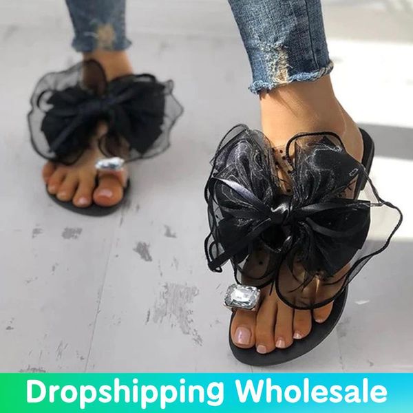 sandals women's slippers flat flip flops ladies fashion cute bowtie decorate non-slip slipper comfort shoes plus size, Black
sandals women's slippers flat flip flops ladies fashion cute bowtie decorate non-slip slipper comfort shoes plus size, Black