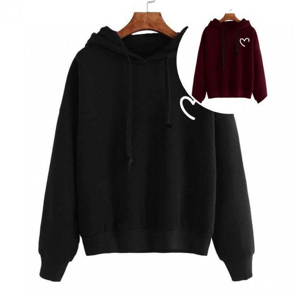 women's hoodies & sweatshirts shrink resistant chic hooded drawstring pullover sweatshirt autumn winter hoodie breathable streetwear, Black
women's hoodies & sweatshirts shrink resistant chic hooded drawstring pullover sweatshirt autumn winter hoodie breathable streetwear, Black