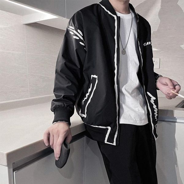 men's jackets autumn graffiti print jacket social street hand painted lapel mens black white bomber men hip hop, Black;brown
men's jackets autumn graffiti print jacket social street hand painted lapel mens black white bomber men hip hop, Black;brown