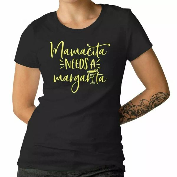 mamacita needs a margarita ladies t-shirt funny gift mom life tee 100% cotton, White;black
mamacita needs a margarita ladies t-shirt funny gift mom life tee 100% cotton, White;black