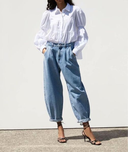 casual style bohemian autumn spring harem pants for women pleated decoration loose female banana jeans high waist women's, Blue
casual style bohemian autumn spring harem pants for women pleated decoration loose female banana jeans high waist women's, Blue