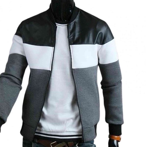 New Trend Fashion Men's Comfortable Top Zipper Faux Leather Stand-up Collar Long Sve et Coats, Black
New Trend Fashion Men's Comfortable Top Zipper Faux Leather Stand-up Collar Long Sve et Coats, Black