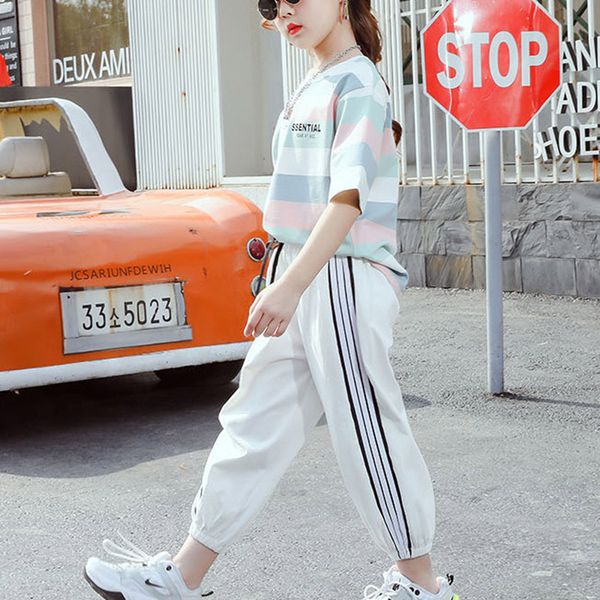 girl fashion white black sets children short sleeve pullover t-shirt big girls sports sets girls new elastic waist harem pants, Blue
girl fashion white black sets children short sleeve pullover t-shirt big girls sports sets girls new elastic waist harem pants, Blue