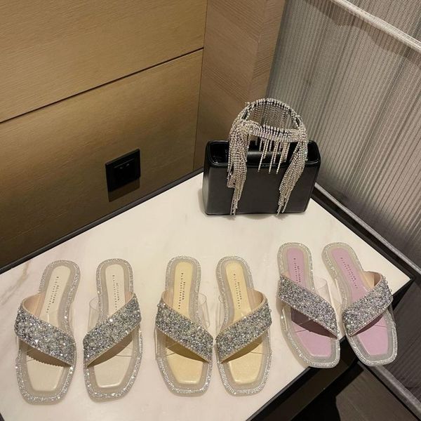 slippers square toe female shoes flat luxury slides low jelly flip flops transparent heel 2021 designer summer glitter basic pvc, Black
slippers square toe female shoes flat luxury slides low jelly flip flops transparent heel 2021 designer summer glitter basic pvc, Black