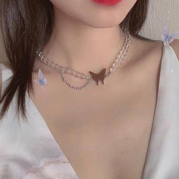 chokers butterfly female necklace cold wind transparent round bead chain cute clavicle, Golden;silver
chokers butterfly female necklace cold wind transparent round bead chain cute clavicle, Golden;silver