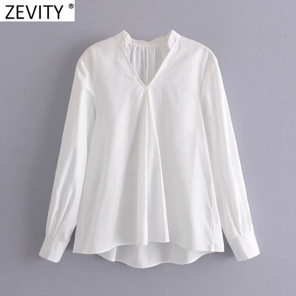 zevity women fashion v neck solid color casual white smock shirt office lady back pleat blouse roupas chic femininas ls7606 210419
zevity women fashion v neck solid color casual white smock shirt office lady back pleat blouse roupas chic femininas ls7606 210419