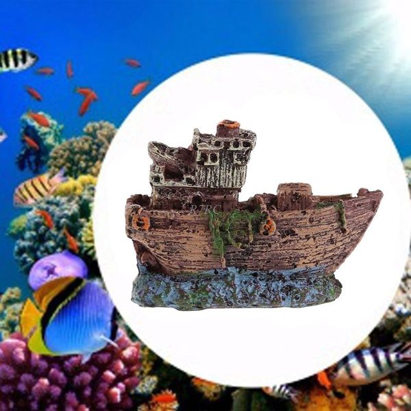 decorations aquarium ornament sunk ship wreck boat fish tank cave decor underwater resin jun15_15
decorations aquarium ornament sunk ship wreck boat fish tank cave decor underwater resin jun15_15