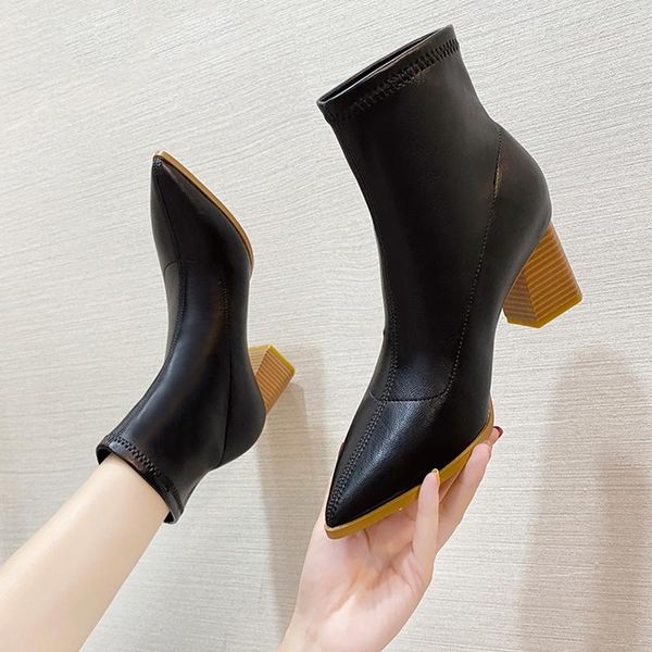 boots women's high-heeled short 2021 spring and autumn style pointed mid-tube thick-heeled nude 34-39, Black
boots women's high-heeled short 2021 spring and autumn style pointed mid-tube thick-heeled nude 34-39, Black