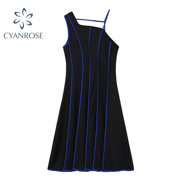 spaghetti strap one shoulder women's dress e-girl aesthetic striped spliced black dresses trendy streetwear vestidos mujer 210417, Black;gray
spaghetti strap one shoulder women's dress e-girl aesthetic striped spliced black dresses trendy streetwear vestidos mujer 210417, Black;gray