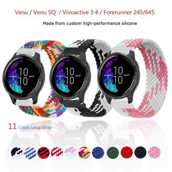 watch bands nylon strap for garmin venu sq/venu watchband elastic bracelets vivoactive 3 4 forerunner 245 645 braided wrist, Black;brown
watch bands nylon strap for garmin venu sq/venu watchband elastic bracelets vivoactive 3 4 forerunner 245 645 braided wrist, Black;brown