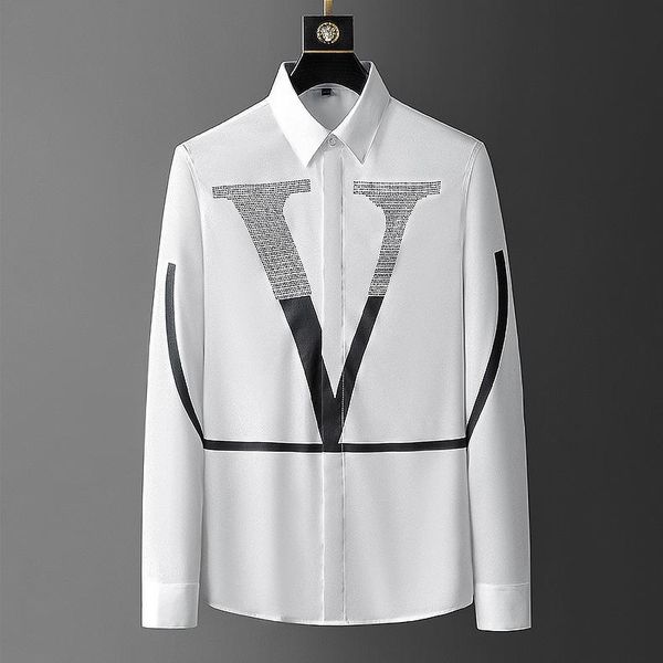 men's casual shirts long sleeve shirt fashion big v slim no iron anti wrinkle simple clothes high grade, White;black
men's casual shirts long sleeve shirt fashion big v slim no iron anti wrinkle simple clothes high grade, White;black