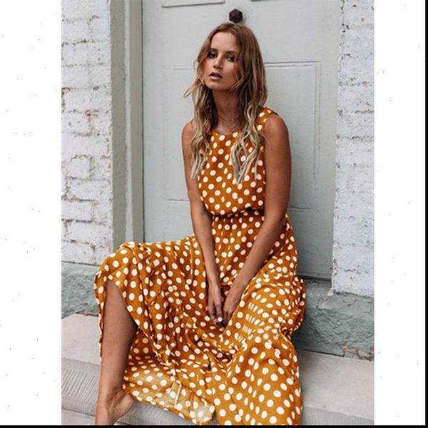summer sleeveless women dress polka dot print midi casual fashion dresses a line boho elegant beach long vestidos, Black;gray
summer sleeveless women dress polka dot print midi casual fashion dresses a line boho elegant beach long vestidos, Black;gray