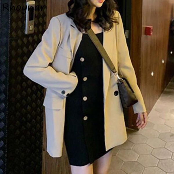 women's suits & blazers women autumn simple fashion european style notched collar solid pockets casual vintage baggy long sleeve female, White;black
women's suits & blazers women autumn simple fashion european style notched collar solid pockets casual vintage baggy long sleeve female, White;black
