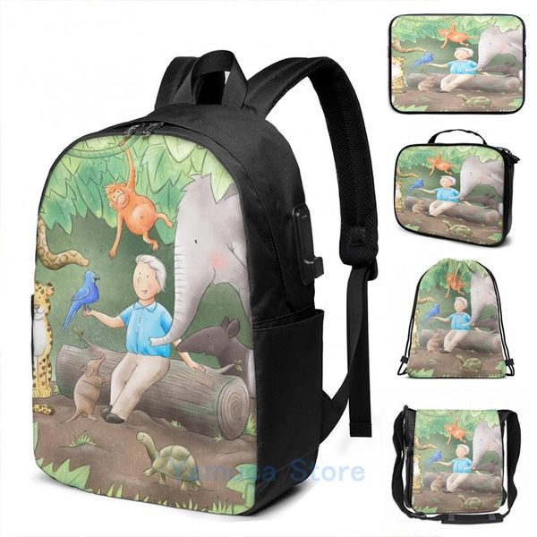 backpack funny graphic print cute david attenborough illustration usb charge men school bags women bag travel laptop
backpack funny graphic print cute david attenborough illustration usb charge men school bags women bag travel laptop