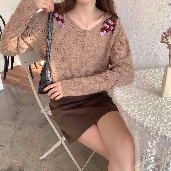 ol cardigan coat autumn winter sweater women elegant single-breasted grape embroidery puff sleeve knitted 210421, White;black
ol cardigan coat autumn winter sweater women elegant single-breasted grape embroidery puff sleeve knitted 210421, White;black