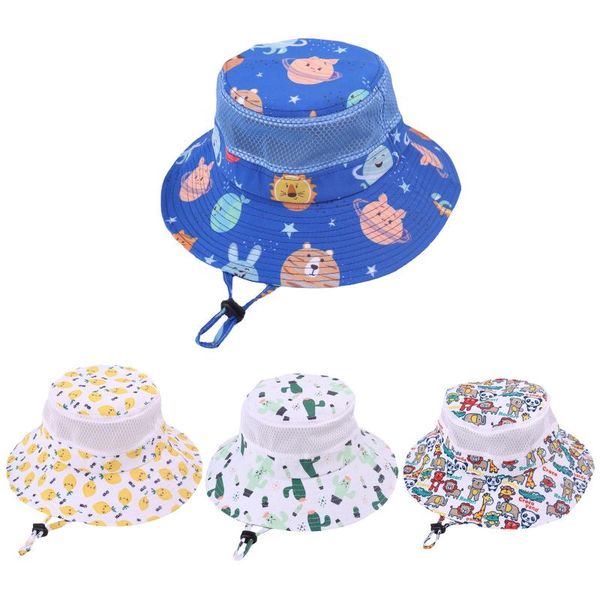 wide brim hats children sun hat anti-uv breathable net cartoons pattern summer boys girls kids, Blue;gray
wide brim hats children sun hat anti-uv breathable net cartoons pattern summer boys girls kids, Blue;gray