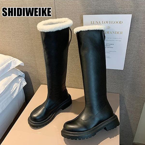 boots women thigh high knee-high round toe leather waterproof zipper plush lining non-slip female winter vc1373, Black
boots women thigh high knee-high round toe leather waterproof zipper plush lining non-slip female winter vc1373, Black