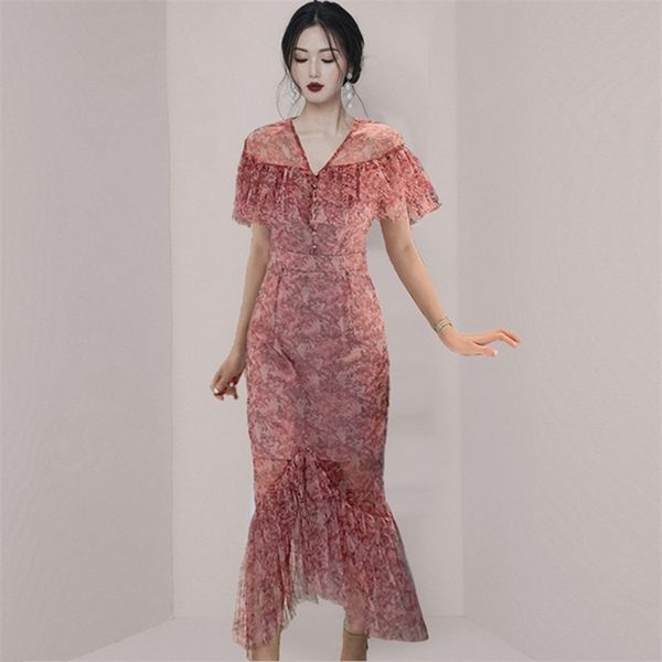 fashion designer vintage elegant flower print ruffles mermaid party dresses office ol bodycon chiffon slim dress robes 210519, Black;gray
fashion designer vintage elegant flower print ruffles mermaid party dresses office ol bodycon chiffon slim dress robes 210519, Black;gray