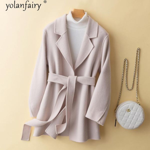 100% wool coat female jacket autumn winter double-sided woman red korean clothes elegant womens coats 1001 kj5573 women's & blends, Black
100% wool coat female jacket autumn winter double-sided woman red korean clothes elegant womens coats 1001 kj5573 women's & blends, Black