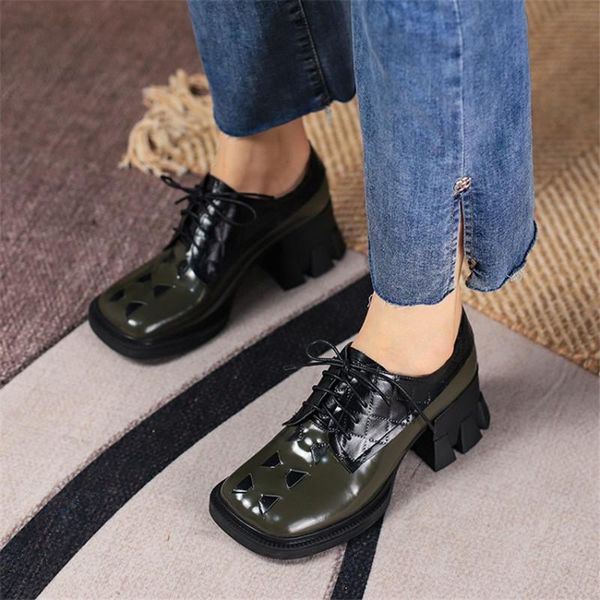 dress shoes 2021 spring genuine leather women pumps square toe lace-up chunky heel small fashion color matching retro, Black
dress shoes 2021 spring genuine leather women pumps square toe lace-up chunky heel small fashion color matching retro, Black