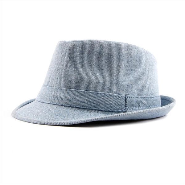 man classic spring summer outdoor leisure fedoras hat solid denim british retro style jazz banquet party formal occasion, Blue;gray
man classic spring summer outdoor leisure fedoras hat solid denim british retro style jazz banquet party formal occasion, Blue;gray