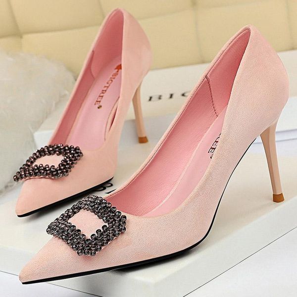 dress shoes women pumps high heels suede wedding pointed ladies classic female shoe, Black
dress shoes women pumps high heels suede wedding pointed ladies classic female shoe, Black