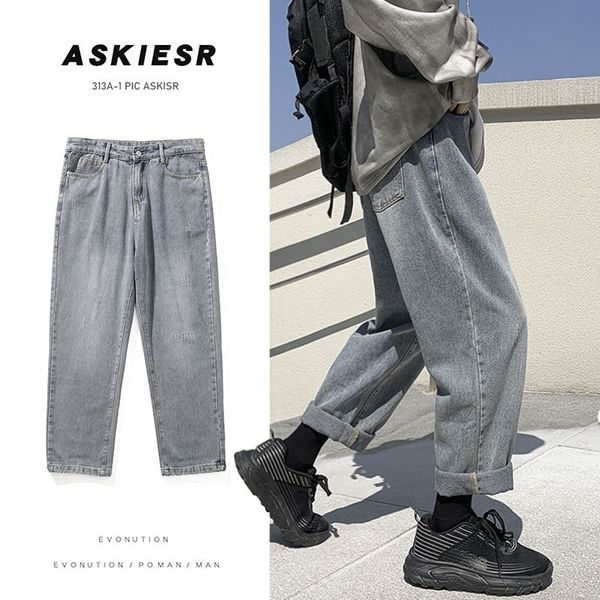 men's jeans spring summer wide-leg fashion retro casual men streetwear korean loose hip-hop straight denim trousers mens 5g0k, Blue
men's jeans spring summer wide-leg fashion retro casual men streetwear korean loose hip-hop straight denim trousers mens 5g0k, Blue