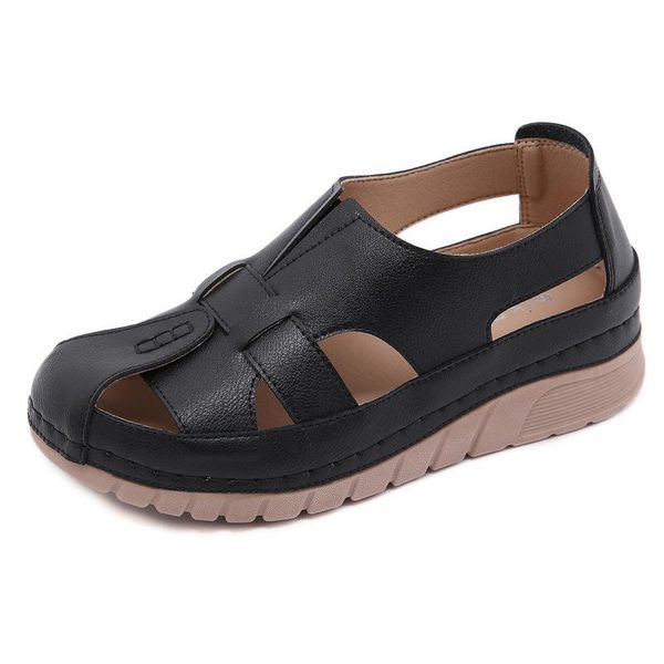 single wedge shoe car suture lightsome elastic restoring ancient ways is hollow out mother shoes cool autumn big yards sandals, Black
single wedge shoe car suture lightsome elastic restoring ancient ways is hollow out mother shoes cool autumn big yards sandals, Black