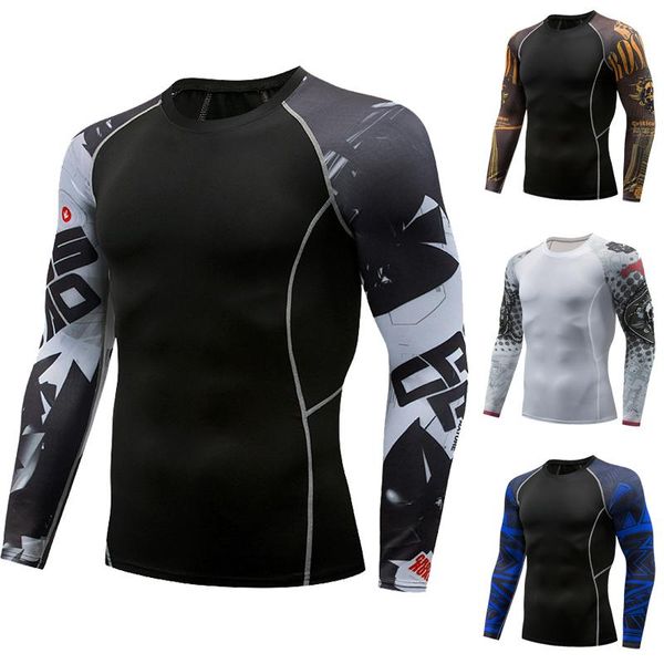 running jerseys long sleeve compression men quick dry gym t shirt fitness sport male slim fit workout traning tights clothes, Black;blue
running jerseys long sleeve compression men quick dry gym t shirt fitness sport male slim fit workout traning tights clothes, Black;blue