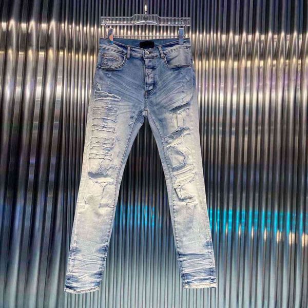 men's jeans rasgados buraco carta retalhos homens jean calça da motocicleta dos do punk hip hop retro preto rasgado designer pant yyin, Blue
men's jeans rasgados buraco carta retalhos homens jean calça da motocicleta dos do punk hip hop retro preto rasgado designer pant yyin, Blue
